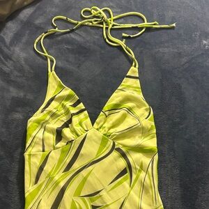 Vibrant Green Midi Dress